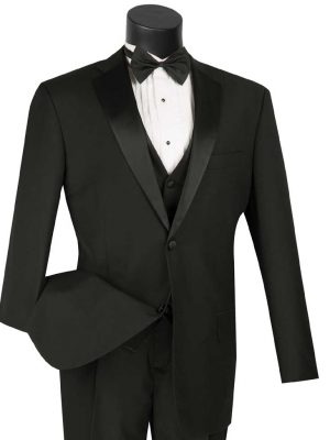 Tuxedo Collection with Vest and Bow Tie 4 Pcs | 4TV-1