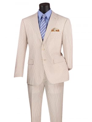 Modern Fit Seersucker Single Breasted 2 buttons | MSS-1