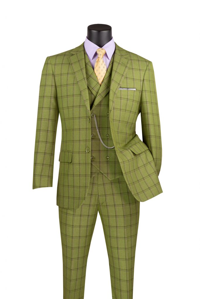 Modern Fit 3 pcs Notch Lapel Suits with Fancy Vest Style | MV2W-4