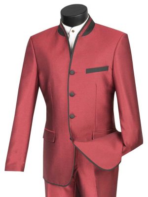 Slim Fit Banded Collar Suits Collection | S4HT-1