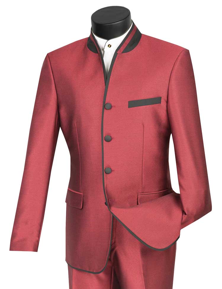 Slim Fit Banded Collar Suits Collection | S4HT-1
