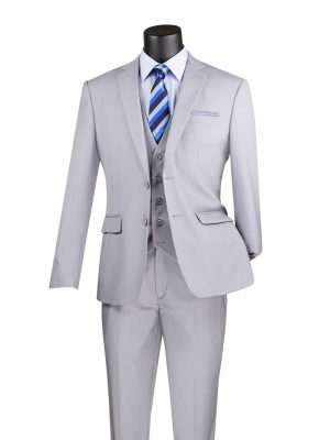 Slim Fit 3 Pieces Suits Solid Color | SV2900