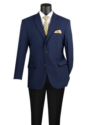 Single Breasted 2 Buttons Solid Color Blazer Size Up to 62 | Z-2PP