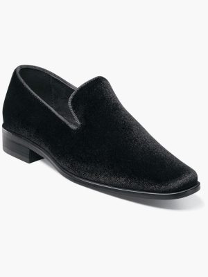 Kids Savian Plain Toe Velour Slip On | 43443