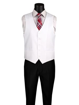 Single Breasted 5 Buttons Solid Color Vest | V-PP